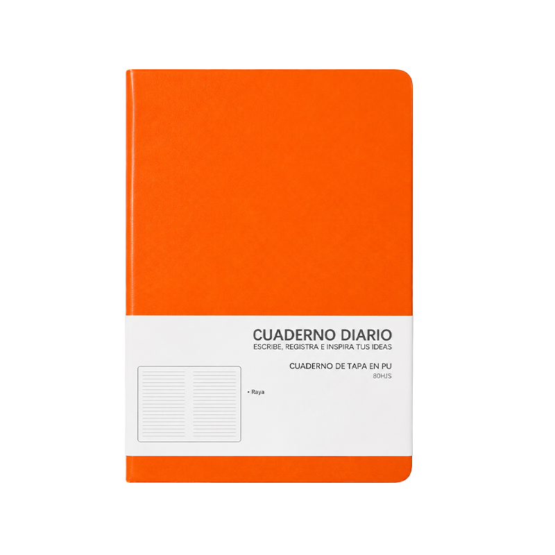 Simple Matte PU Leather School Notebooks