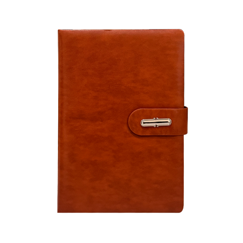 Simple Metal Clasp PU Leather Work Journals