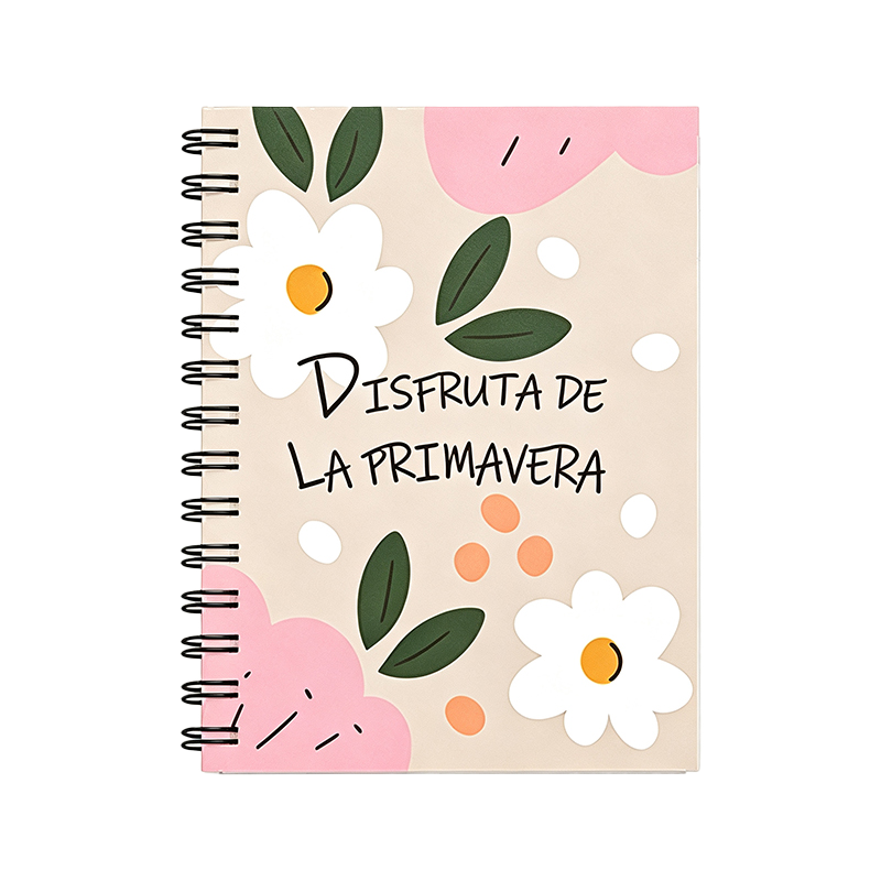Pastel Spring Flower Illustrated Coil Notebook
