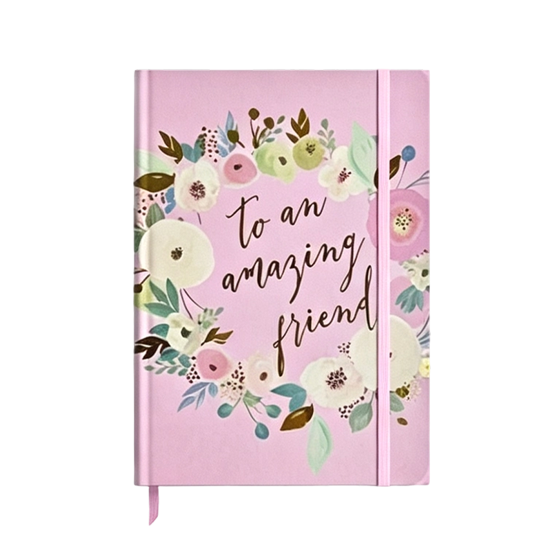 Pastel Scallop Print Elastic Notebook
