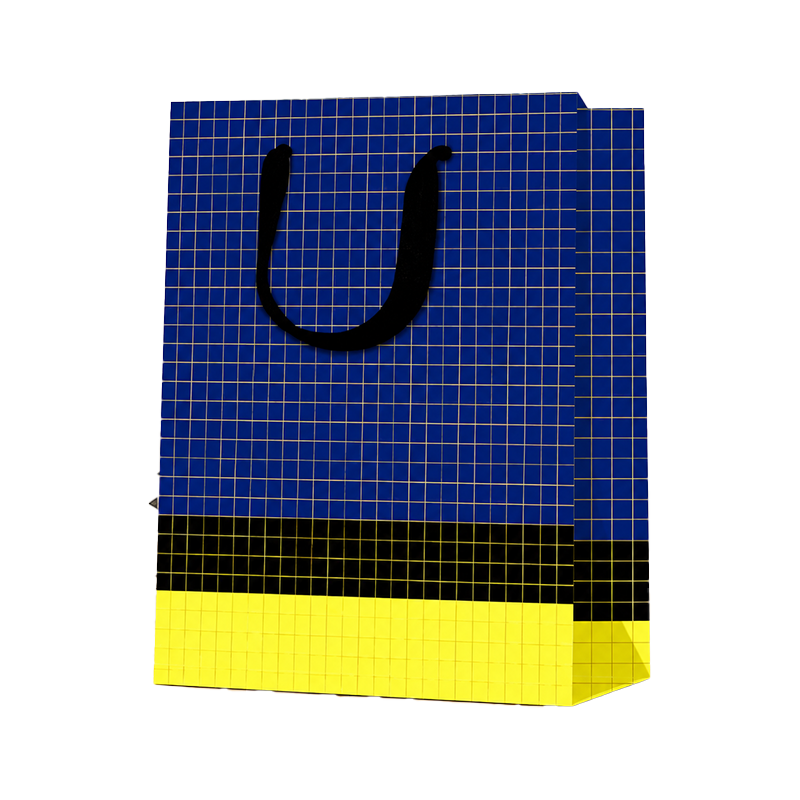 Modern Grid Vertical Shopping Bags