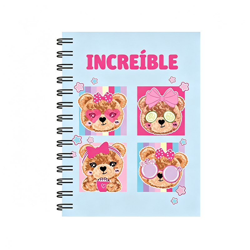 Kawaii Animal Print Spiral Notebook