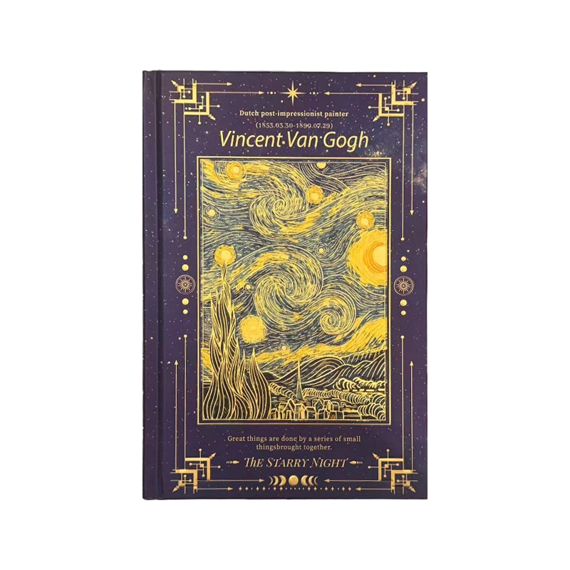 Golden Foil Art Print Hard Paper Journals