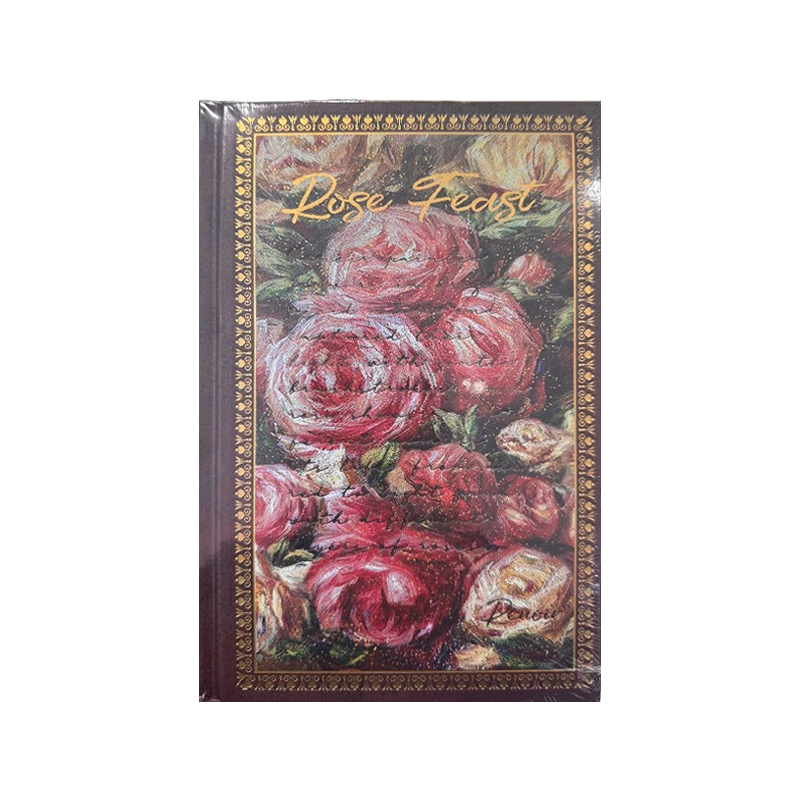 Vintage Red Rose Hardcover Journal