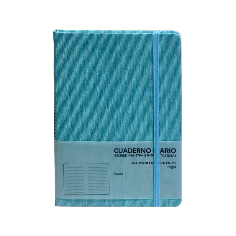 Simple Textured Office Writing Strap Notebook