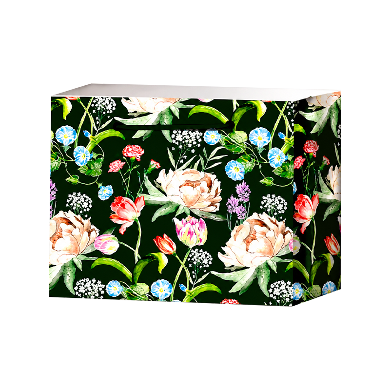 Colorful Floral Horizontal Shopping Bags