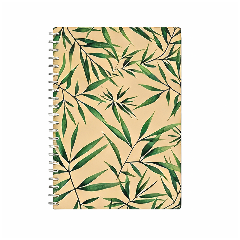 Striped Floral Art Spiral Notebook